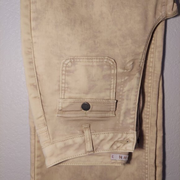 Tinseltown Beige Wide-Leg Jeans Utility Streetwear Pants Minimalist Neutral 3 - Picture 5 of 6